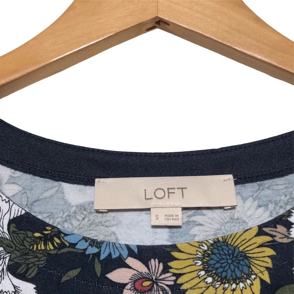 Loft Floral Printed Swing Dress - Picture 9 of 12